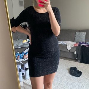 BLACK SPARKLE DRESS